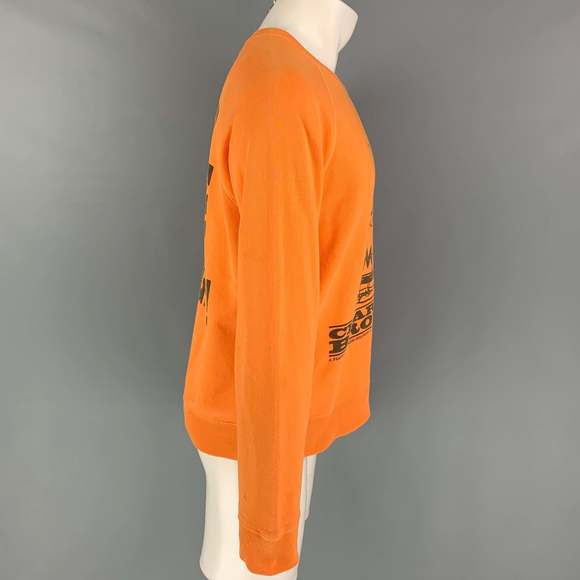 MARC JACOBS x PEANUTS Orange Black Graphic Cotton Crew-Neck Sweatshirt - Picture 3 of 5
